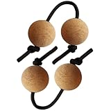 4 Pcs Percussion Instrument Set, Cork Balls for Rhythm Practice, Gogo Hand Balls with Adjustable Straps, Lightweight Feel, Silent Sound