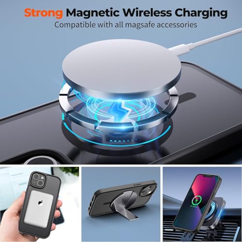 Image of AIBEX Back Cover Case for Apple iPhone 16 Plus MagSafe Compatible | Slim Case with Wireless Charging Support | Anti-Scratch, Shockproof, Anti-Fingerprint & Lightweight Military Protective Cover - Grey