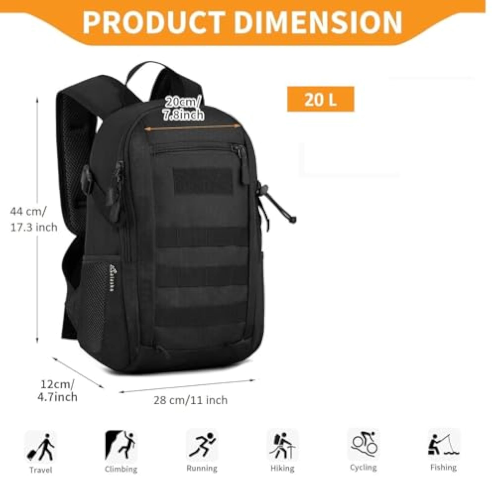 Mini Tactical Backpack MOLLE Daypack Gear Pack