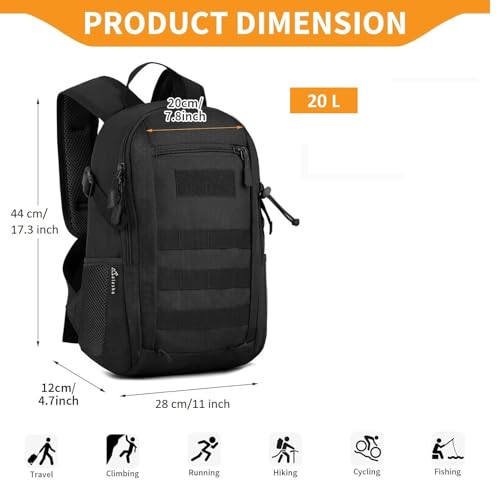 Image of ALASKA 10L /20L Mini & Small Tactical Backpack MOLLE Daypack Gear Pack Camping Bag.