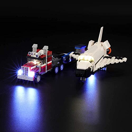XIAN LED Beleuchtungsset für Shuttle Transporter - Kompatibel mit Lego 31091 Bausteine Modell- Enthält nicht das Lego… – Bild 3