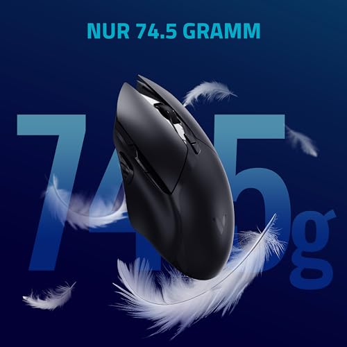 V30PRO - Mouse da gioco wireless 2,4 GHz ad alte prestazioni con sensore ottico da 26000 DPI, accelerazione 50 G, 650 IPS, durata della batteria fino a 160 ore, PC/Mac - nero - Mouse gaming - Immagine 4