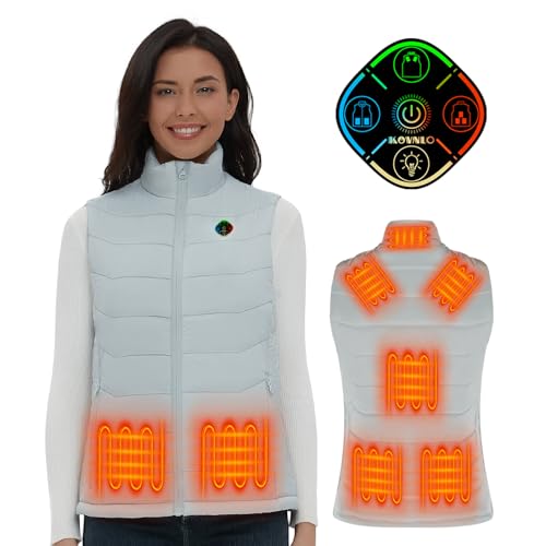 KOVNLO Heated Vest Women, (Battery Pack Not Included) Smart Controller