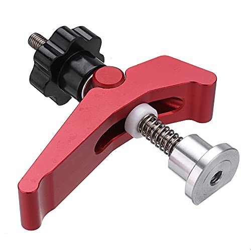 T Track Hold Down Clamps Woodworking T Slot Clamp 20Mm Dog Hole Clamp Quick Acting Aluminum Alloy Red #TOP2