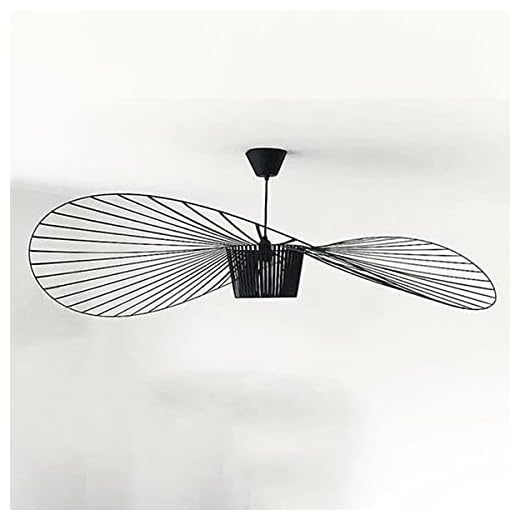 Vertigo ljuskrona hängande ljus, LED hängande lampa vintage vardagsrum ljuskrona (lätt höjd justerbar) hängande lampa glasfiber hatt design kök badrum dekorativa belysning, e27,Black,80cm