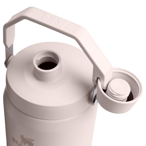 Image of Stanley IceFlow Fast Flow Jug with Handle 40 oz | Twist On Angled Spout Lid | Leakproof for Travel and Sports | Insulated Stainless Steel | BPA-Free | Rose Quartz 2.0