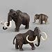 Catkoo Simulación Familia Mamut Elefante Animal PVC Modelo Estatuilla Educación Niños Juguete, Entrenamiento Perfecto Regalos De Inteligencia para Niños 3#