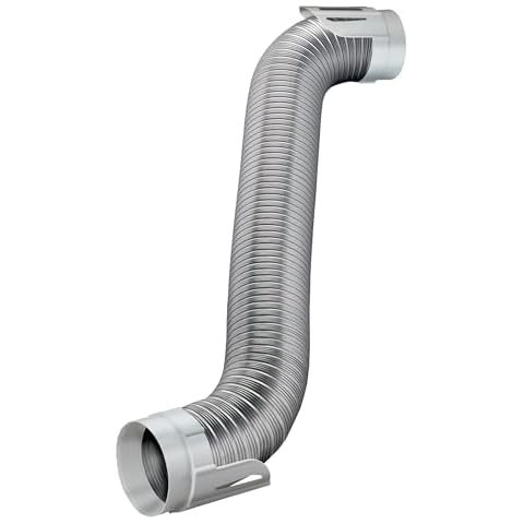 Deflecto Easy Connecting Dryer Vent Hook Up Kit, Flexible Semi-Rigid Aluminum Duct, 4" x 8' (HUPK8WA/4) Cover