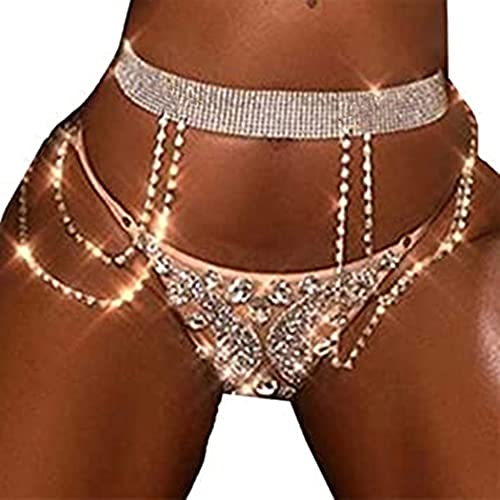 Mayelia Taillenkette Silber Bauchkette Kristall Körperkette Sommer Körperschmuck Ketten für Frauen und Mädchen Cover
