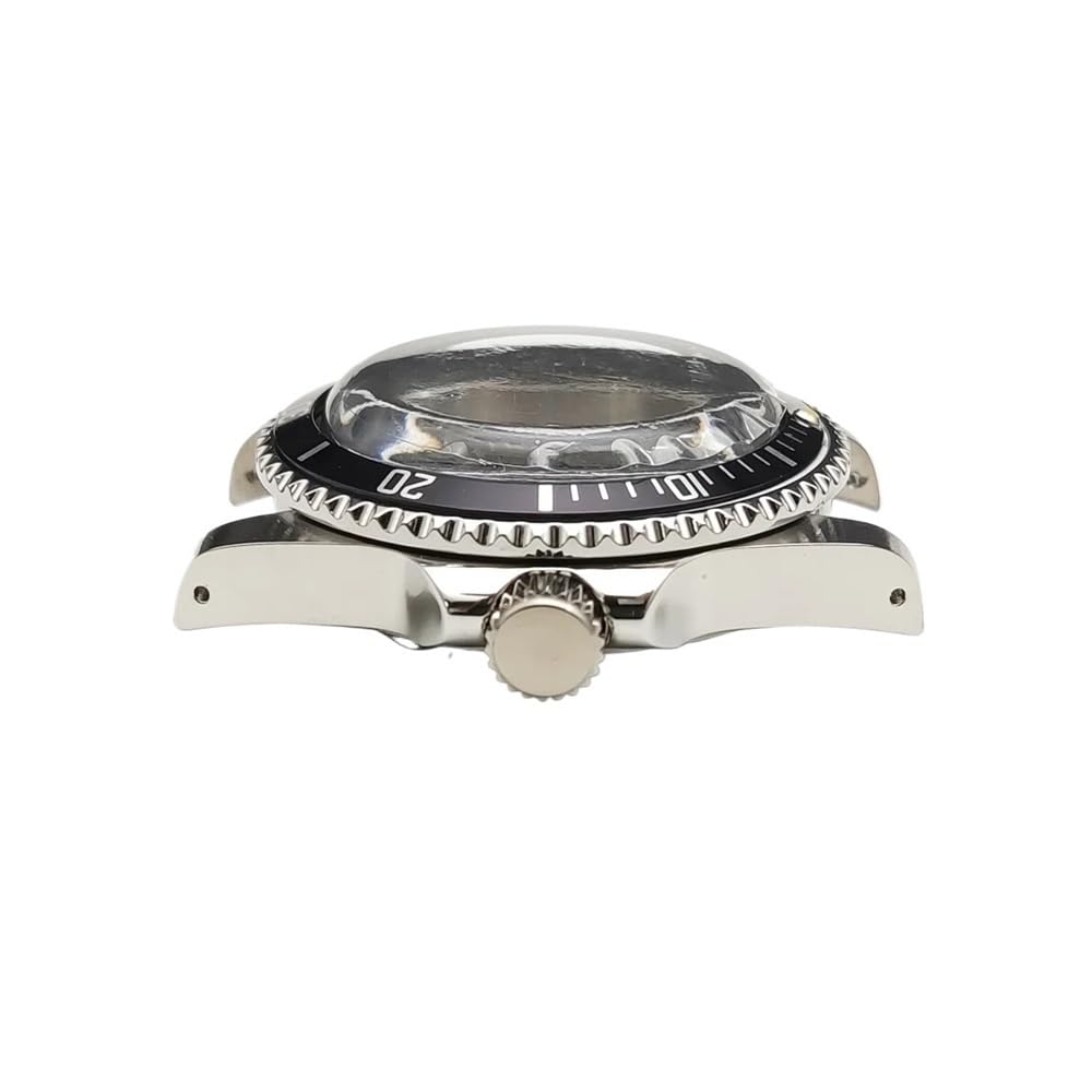 Automatisches mechanisches Herrenuhrgehäuse, 39 mm, wasserdicht, Vintage-Blasenspiegel, Edelstahlgehäuse, passend for NH35/36/38/4R-Uhrwerk