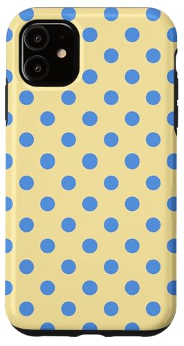 Polka Dot Blue and Yellow Polkadots �X�}�z�P�[�X iPhone 11 �p