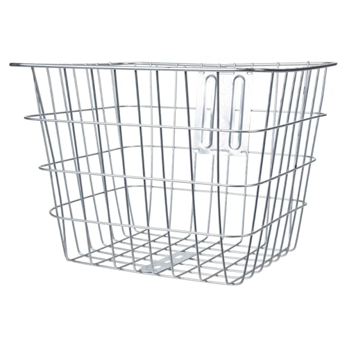 Panier de vélo en métal avec panier de guidon robuste et stable argenté