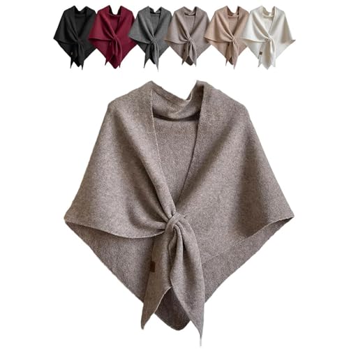 Women's Solid Color Shawl Wraps Elegant Pashmina Soft Lightweight Wrap Poncho for Fall Winter Wedding Evening Party