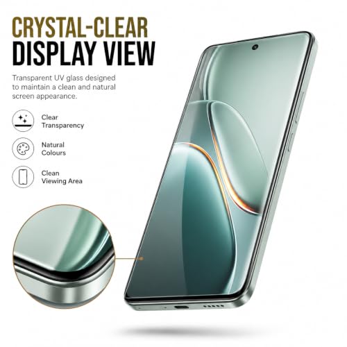 Image of FIRST MART UV Tempered Glass Screen Guard for iQOO Z11 With Installation Kit | Military-Grade Gorilla Screen Guard & Cable Protector | Edge to Edge Coverage | Crystal Clear