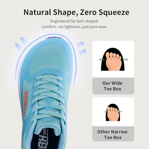 Image of Women Wide-Toe Box Walking Athletic Sneakers Zero Drop Tennis Shoes Wide Width Running Jogging for Gym Outdoor Sport