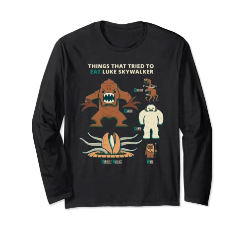 T-shirt Star Wars Luke Skywalker manches longues pour fan de culture geek