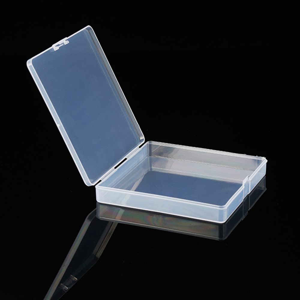 2Pcs Plastic Packing Box 4 2x4 2x0 7inches Accessory Box Transparent Square Storage Box — view 3