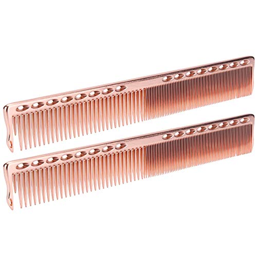 Peines de acero inoxidable 2 pzs con dientes finos y anchos miniatura 1
