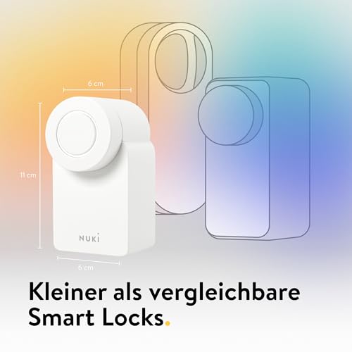 Nuki Smart Lock Go (2025) mit Bluetooth, WLAN & Matter, elektronisches Türschloss macht Smartphone zum Schlüssel & ermöglicht schlüssellosen Zutritt, smartes Schloss zum Nachrüsten ohne Zylindertausch