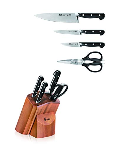 Cangshan-V2-Series-1022520-German-Steel-Forged-5-Piece-Starter-Knife-Block-Set-Acacia Cangshan V2 Series 1022520 German Steel Forged 5 Piece Starter Knife Block Set Acacia