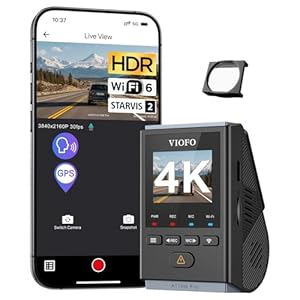 VIOFO A119M Pro 4K HDR Mini Dash Cam Car with CPL, Wi-Fi 6 & GPS Car Camera Front with STARVIS 2, Voice Control & Voice Output, Night Vision 2.0, Buffered Parking Mode, 1.5 Inch LCD Hidden Dash Cam