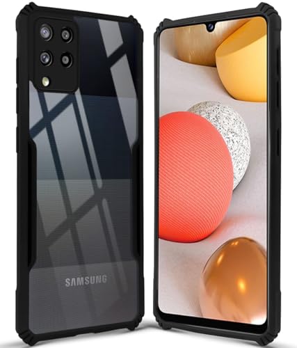 Image of Jkobi Back Case Cover for Samsung Galaxy A42 (Shockproof with Polycarbonate Clear Panel | Professional Black)