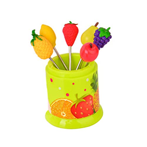 NAMOARLY Cute Fruit Forks for Party 6 Pack of Stainless Steel Design Forks Perfect for Snacks Desserts and Appetizers Random Style