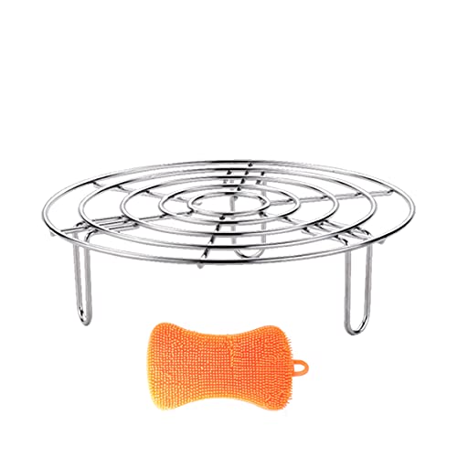 Soporte de cocina de acero inoxidable para insertar al vapor, estante redondo para pasteles, inserto de vapor para ollas de cocina, rejilla para pasteles, rejilla de enfriamiento para cocinar asar15.5