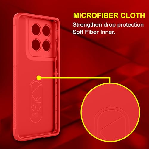 Image of amazon basics Back Case Cover for Motorola Edge 60 Fusion 5G | Compatible for Motorola Edge 60 Fusion 5G Back Cover | Liquid Silicon Magic Case with Camera Protection | Red