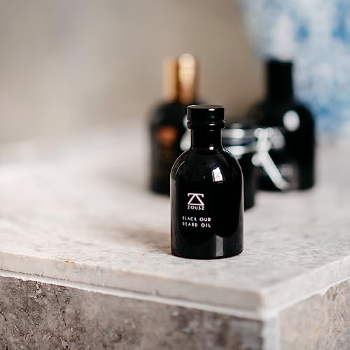 Zousz Beard Oil For Men - Black Oud & Sandalwood Scent, Beard Growth & Conditioning With Natural & Organic Essential Oils – Softens, Non-Greasy, Moisturises, Luxury Men’s Gift – Vegan 50Ml #TOP6