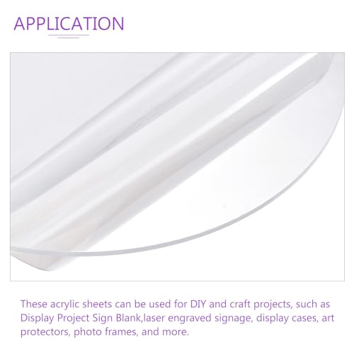 Image of DMiotech 9 inch Diameter 3mm Thick Acrylic Sheet Circle Round Disc PMMA Acrylic Board for Craft DIY Display Project Sign Blank Clear
