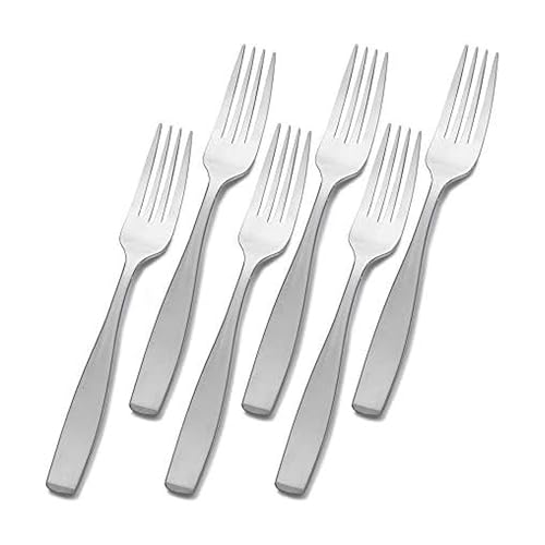 Mikasa 5155802 Satin Loft Stainless Steel Dinner Fork, Set of