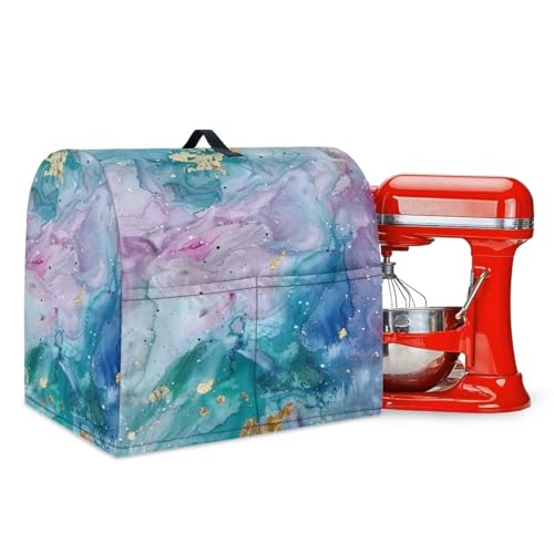 Marble Design Stand Mixer Cover for Kitchen Decor Waterproof Mixer Dust Cover Fits All Tilt Head & Bowl Lift Models Kitchen Aid Mixer Covers Protector