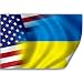 Sticker (Decal) with Flag of Ukraine and USA (Ukrainian)