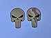 The Punisher, Coppia Adesivi resinati, Effetto 3D. per Auto, Moto e Tutte superfici Lisce (Chrome)
