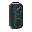 TechniSat LAUTA WUMMSBOX - Tragbarer Premium Bluetooth Lautsprecher mit LED-Lichteffekten (Bass Boost, True Wireless Stereo, 12 Stunden Akkulaufzeit, IPX4 Spritzwasserschutz, 80W RMS Leistung)