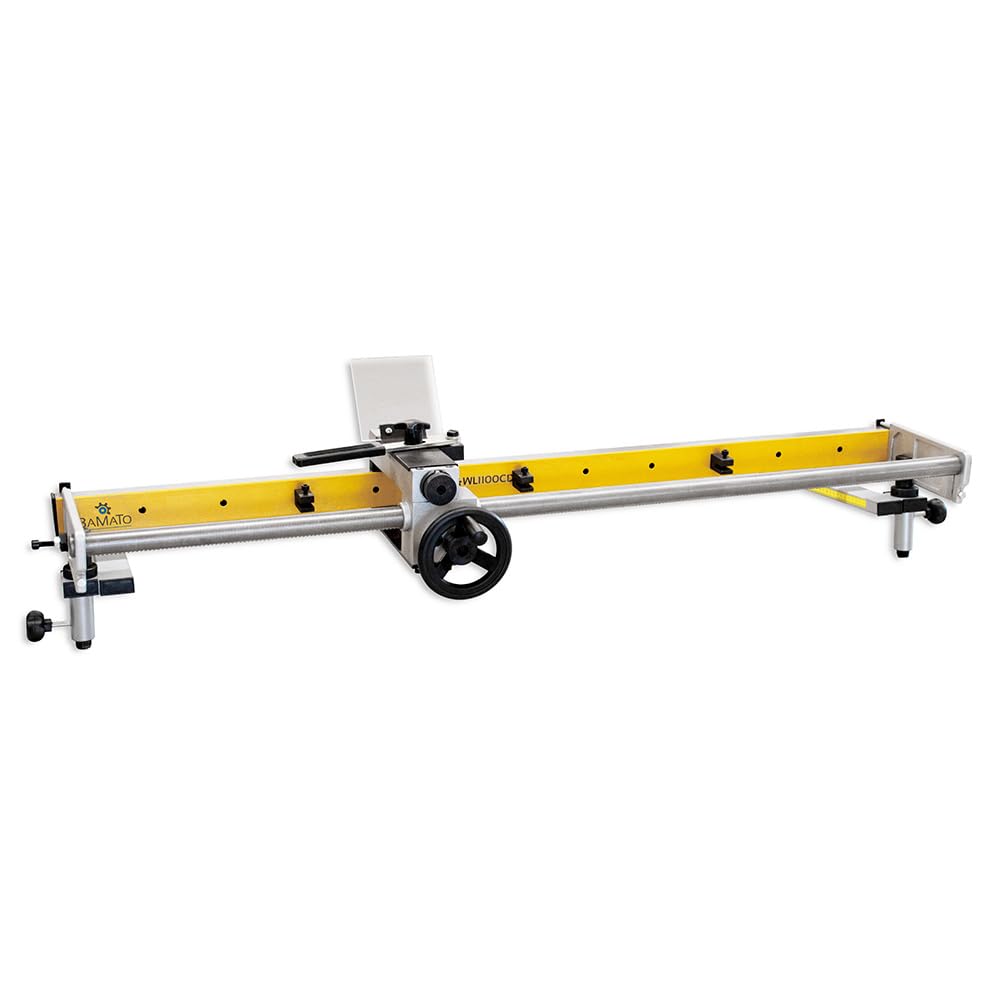 BAMATO Drechselmaschine WL-1100V Drehbank Drehtischmaschine | Leistung 750W | 500-2000 min-1 stufenlos variabel | Werkstücke bis 1100mm | 4-Zackmitnehmer (Kopiereinrichtung WL1100 CD (ohne WL-1100V))