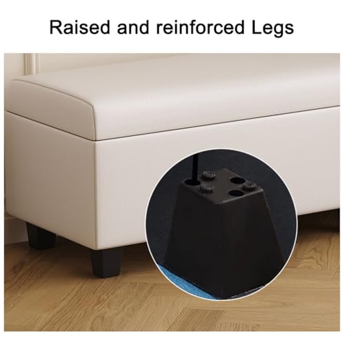 Tabouret à chaussures d'entrée avec grand coffre de rangement de vêtements - 6