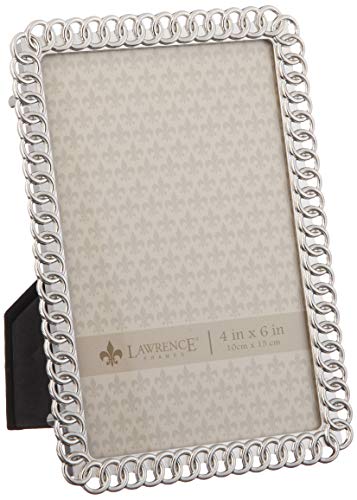 Lawrence Frames Eternity Rings Metal Picture Frame, 4 by 6-Inch, Silver