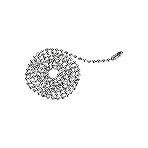 Image of uxcell Pull Chain Extension 2.13 Ft Stainless Steel 3.0mm Beaded for Light Fan 4pcs