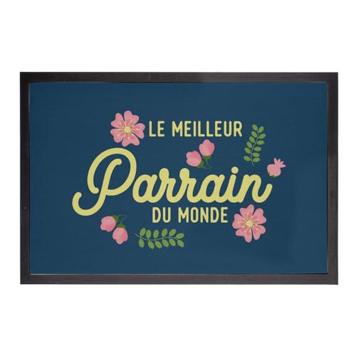 Paillasson bleu cadeau parrain affectueux tapis de bienvenue original