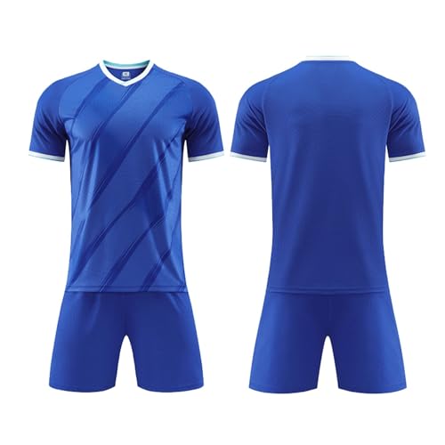 Boys Soccer Jersey Set Shorts Sleeve Crewneck Tops Shorts Set Lightweight Breathable Training Athletic Clothes3