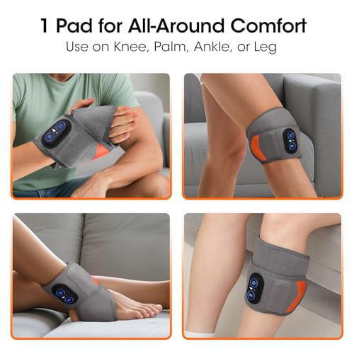 Image of Wrist Massager with Red Light for Carpal Tunnel, Cordless Heated Wrist Wrap