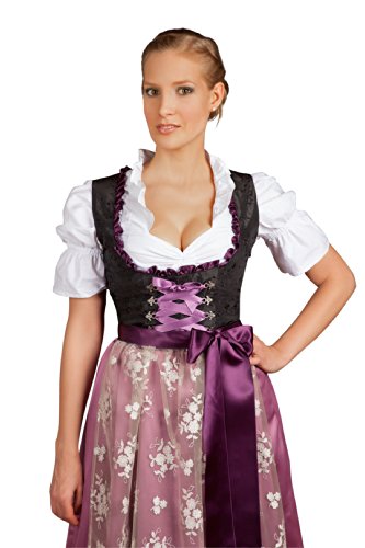 Dirndl Damen Midi Kleid - Trachtenkleid Für Oktoberfest & Feste