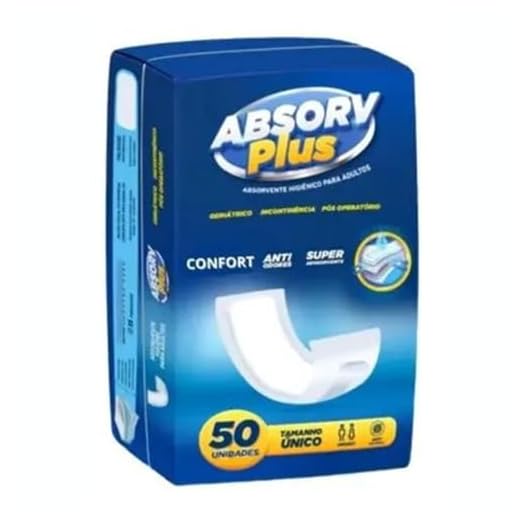 Absorvente Absorv Plus Adulto Geriatra Pós Parto e Pós Operátório Com 50 Unidades