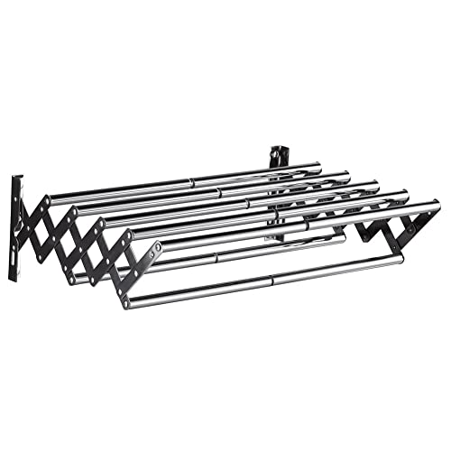 LMZPJ Wandtrockner Extendable Wandtrockner ausziehbarer Wäscheständer Wandmontage platzsparender Trockner Wäschetrockner for die Wand Towel Rack (Color : Silver) Cover