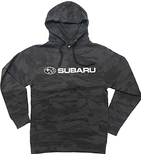 Subaru Logo Green Camo Pullover Forester Impreza WRX STI Legacy Ascent Outback Hoodie NEW SWEATSHIRT Green or Black (Black, Large)