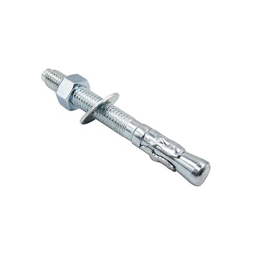 Kit de anclaje de cuña de acero al carbono de 12 x 4-12 pulgadas para cemento de hormigón, pared, suelo, cubierta, soporte de base de cerca, poste