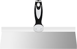 Mister Rui 14" Drywall Taping Knife, Stainless Steel Paint Scraper, Drywall Skimming Blade, Plastering Spatula Tools, Ergonomic Handle for Joint Taping