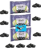 Black Jelly Beans Bulk 43.5oz Easter Basket Candy Black Licorice Flavored Jelly Bird Eggs Egg Hunt Stuffers - Includes Bonus Easter Buttermints and Magnet